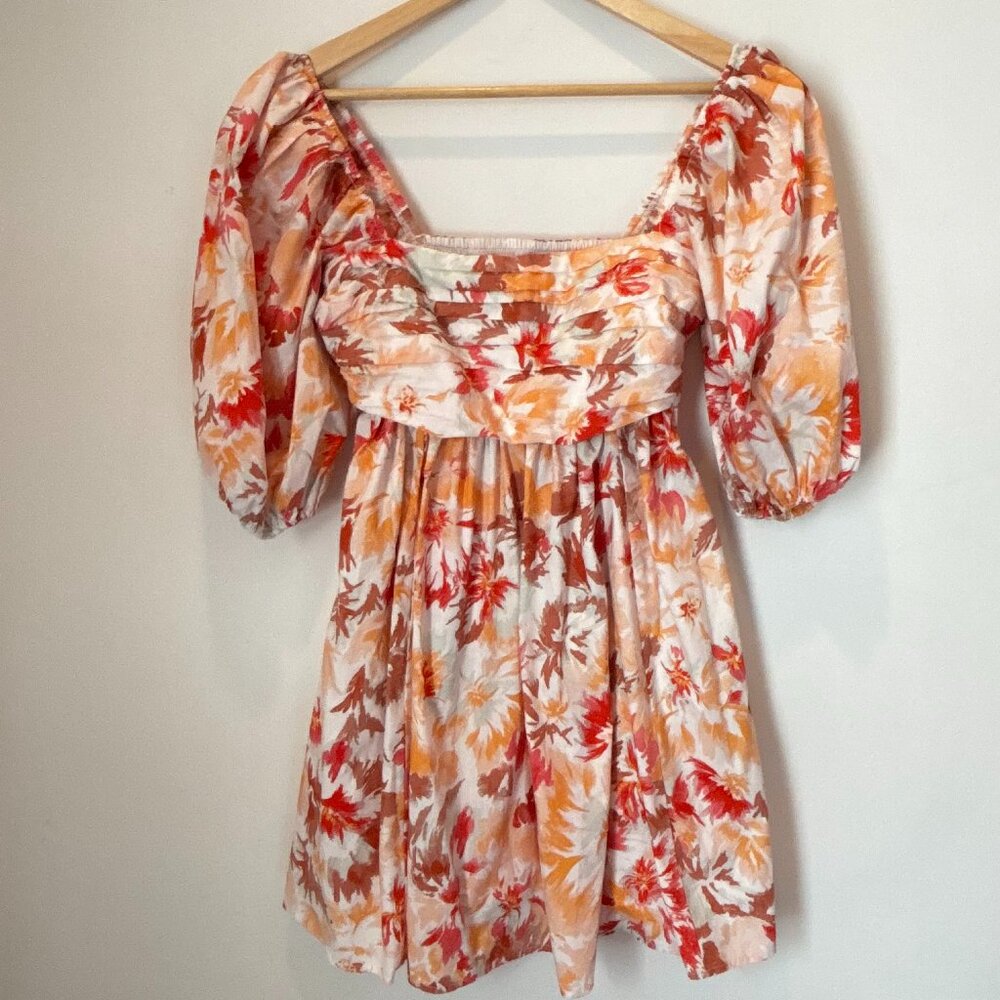 Abercrombie & Fitch Emerson Poplin Mini Dress Floral Boho Size Small L49